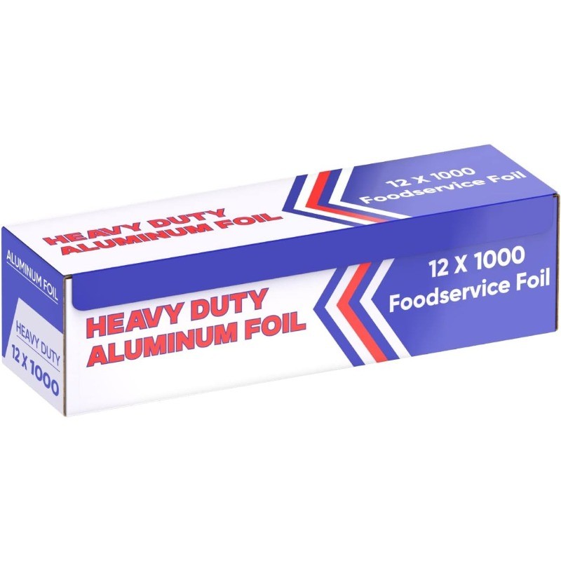 Aluminum Foil Wrap for Food -12 x 1000 FT (2 Box) Heavy Duty Aluminum Foil – BBQ