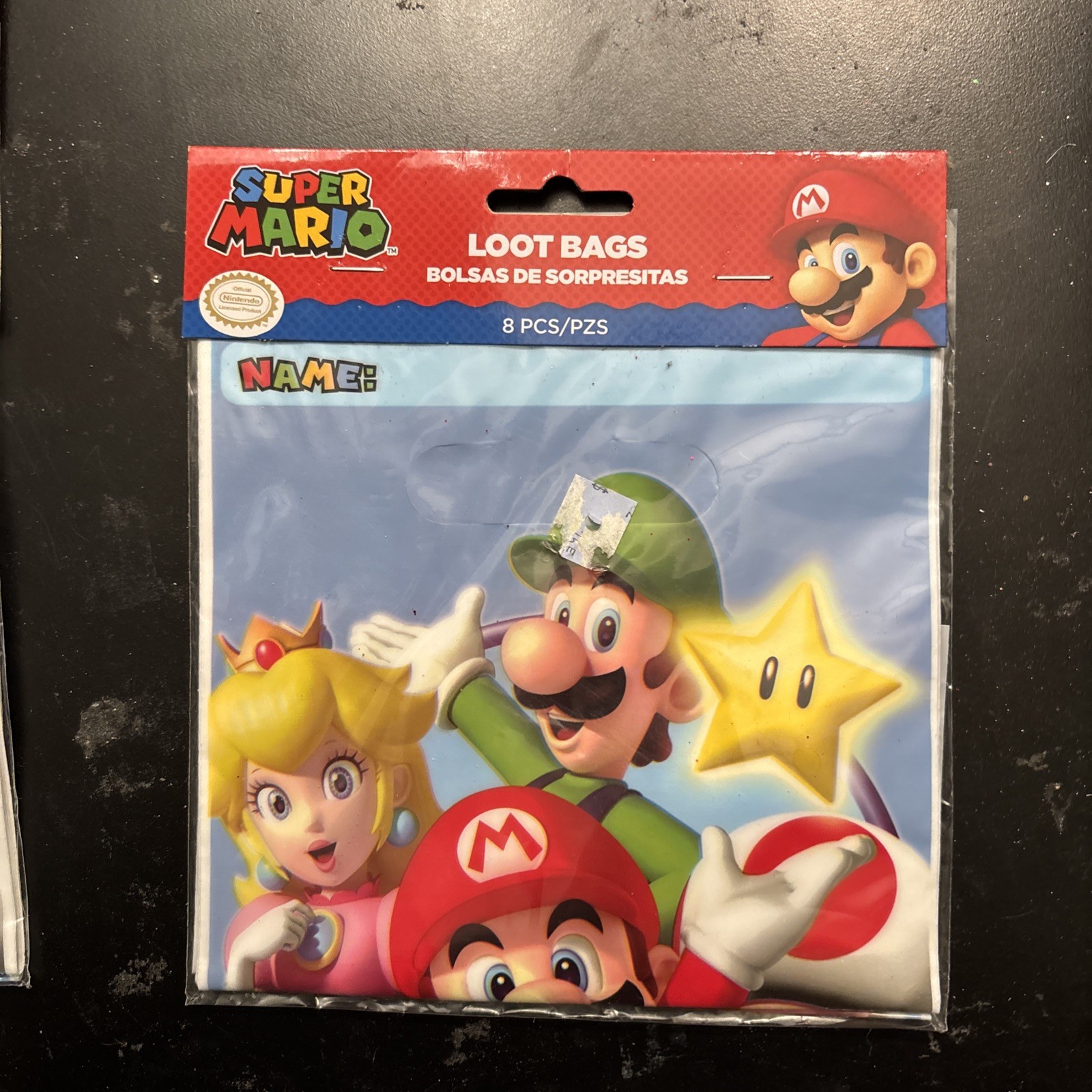 Lot Of 7 Nintendo Super Mario Loot Goodie Bags Video Game Birthday Party 8ct