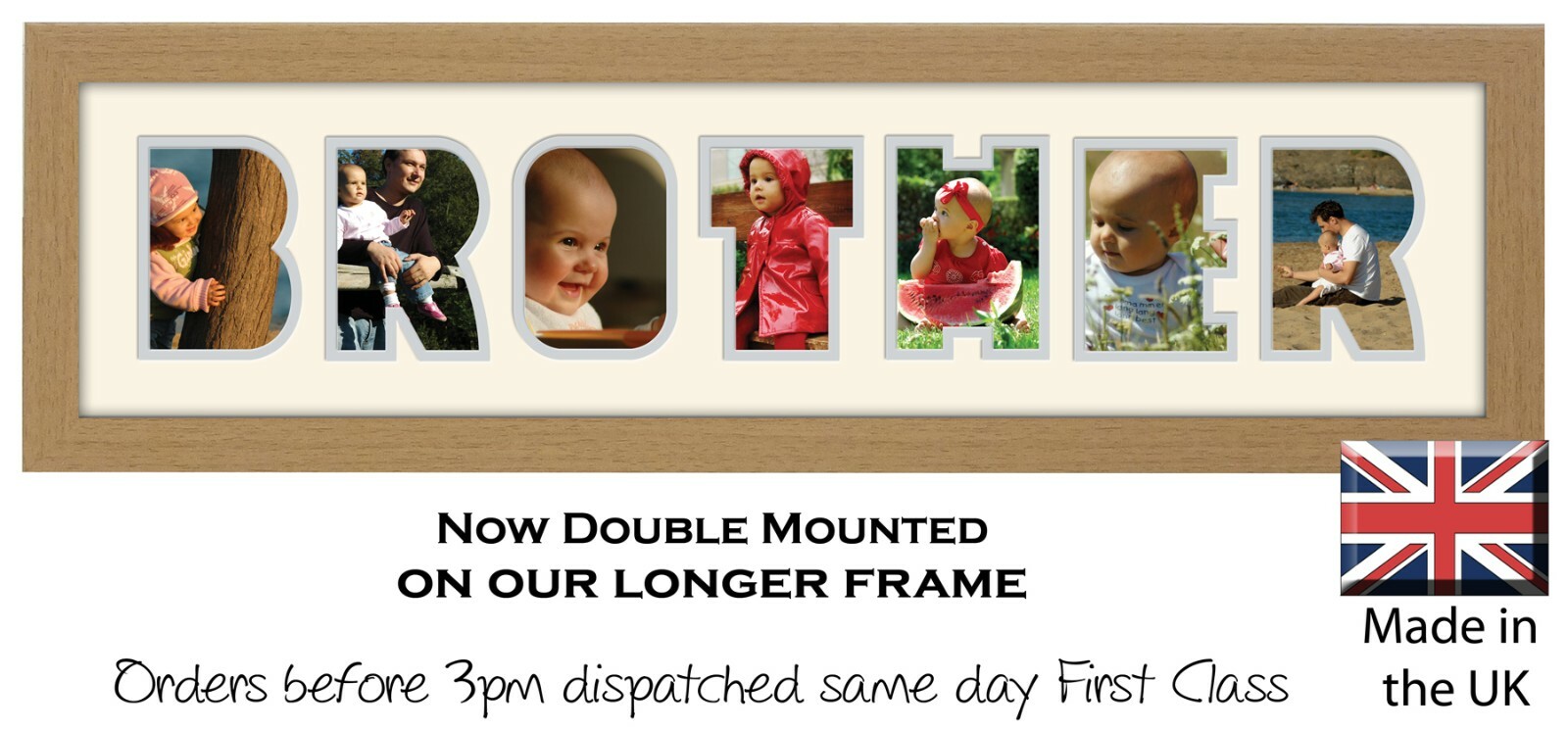 Brother Photo Frame Word Frame Birthday Gift by Photos in a Word
