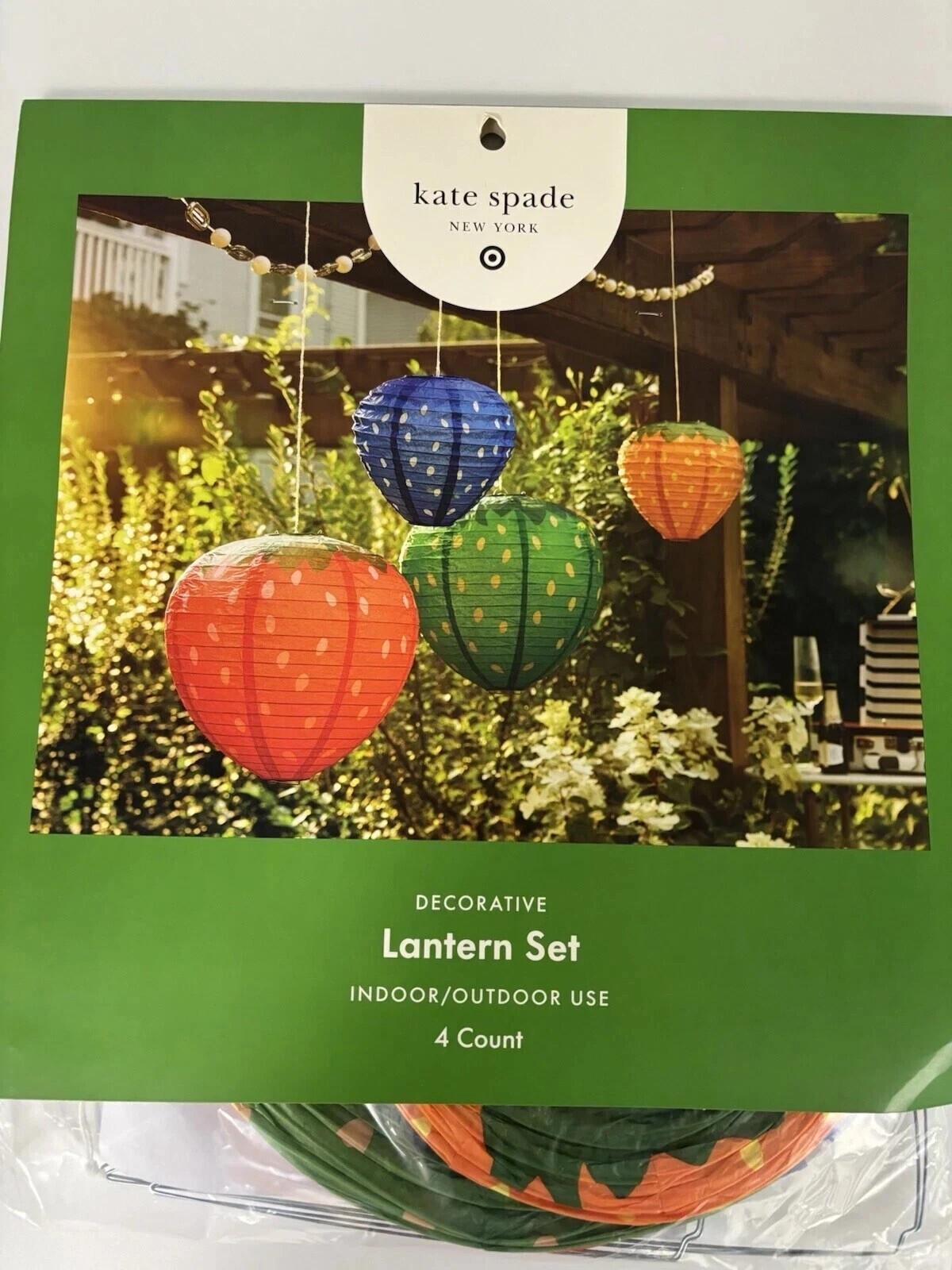 Kate Spade New York x Target Strawberry Indoor Outdoor Lantern Set Of 4**NEW