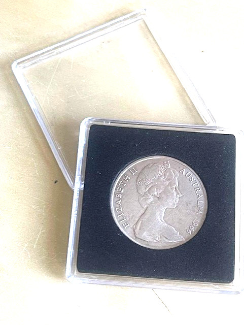 Unusual 60th Birthday Gift-1966 Australia Birth 20 Cents coin – Present.