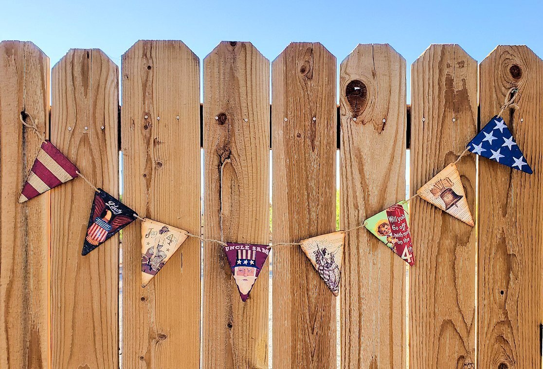 4th Of July-Patriotic-Americana–8 Image-Bunting Flag Banner-Garland-Decoration