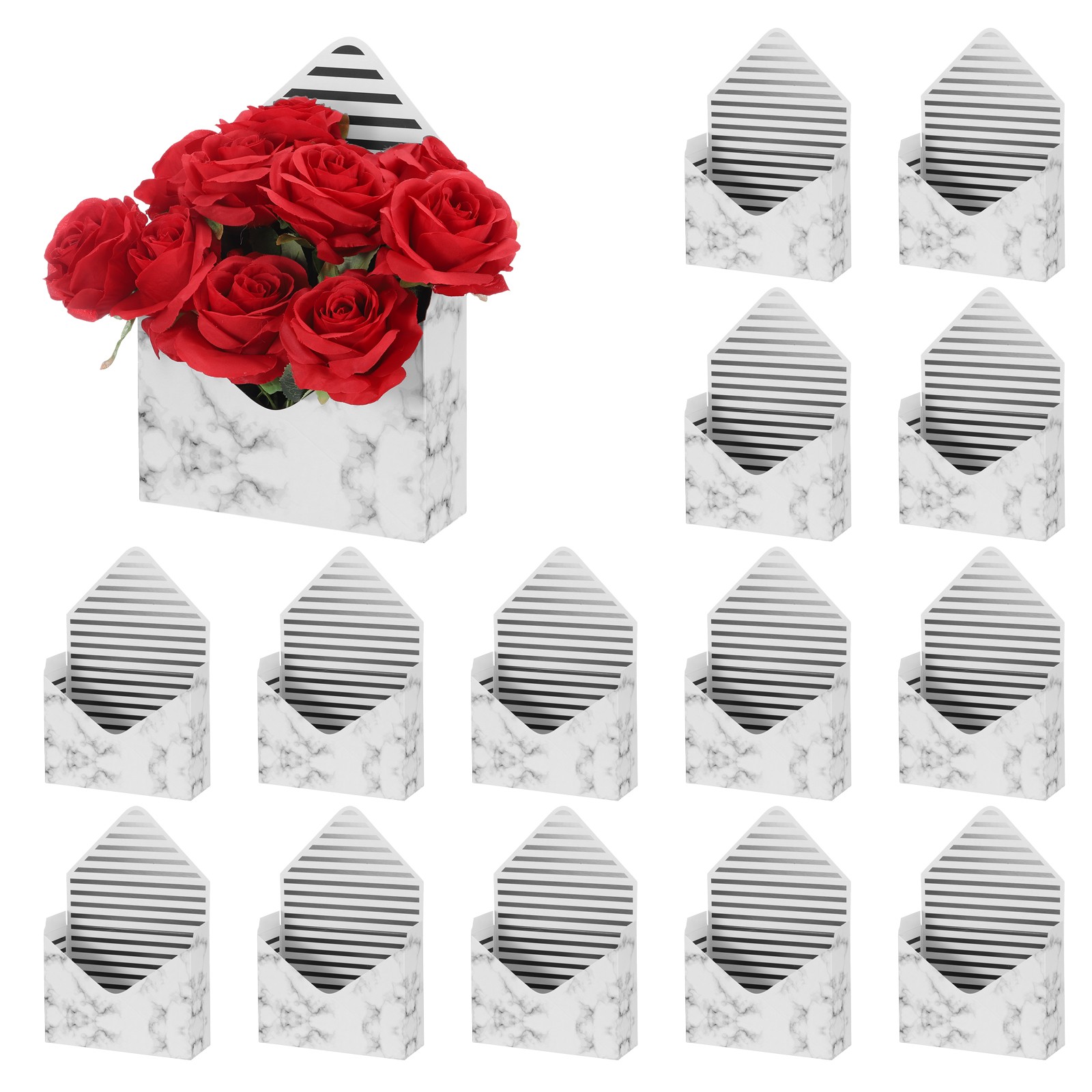 Florist Bouquet Envelope Box, 20 Pack, Black Vertical