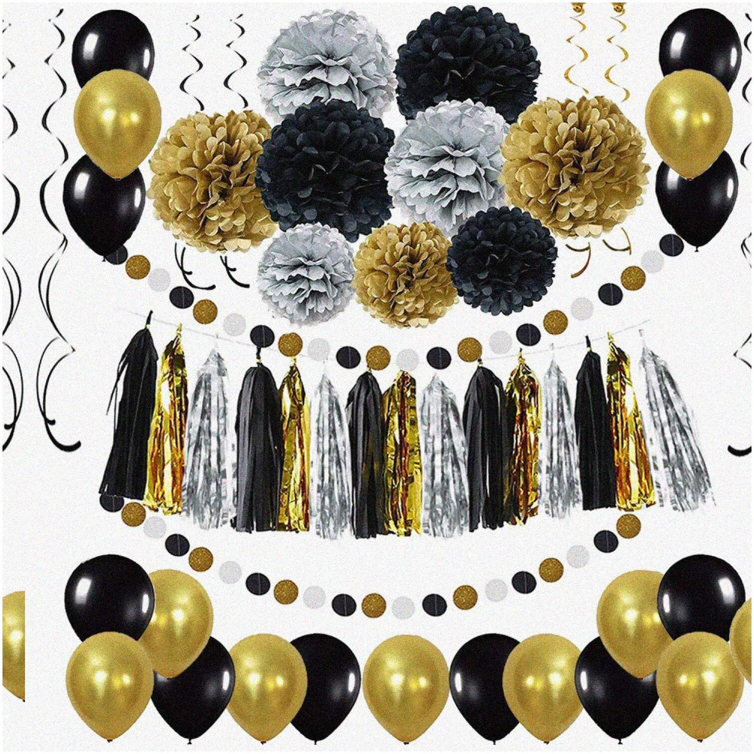 Golden Gala Party Decorations Kit