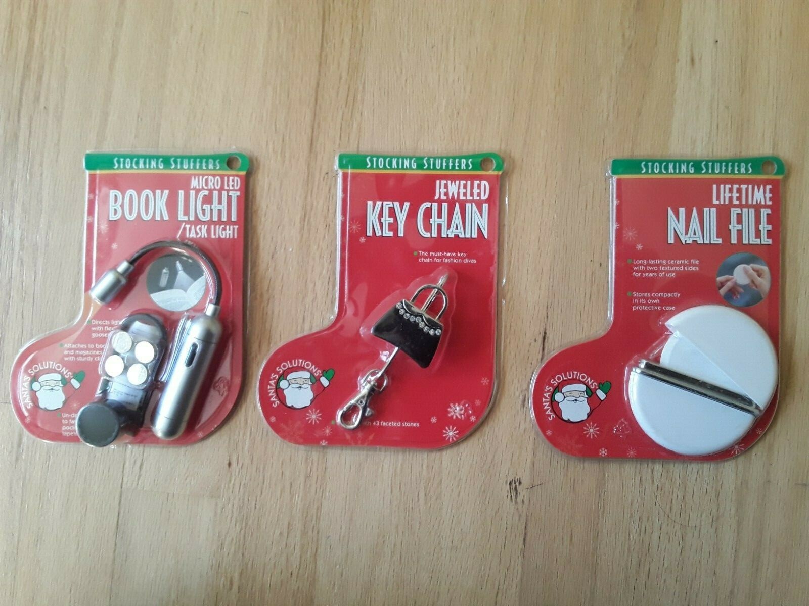 Lifetime Nail File, Jeweled Key Chain, Micro LED Book/Task Light, Christmas Gift