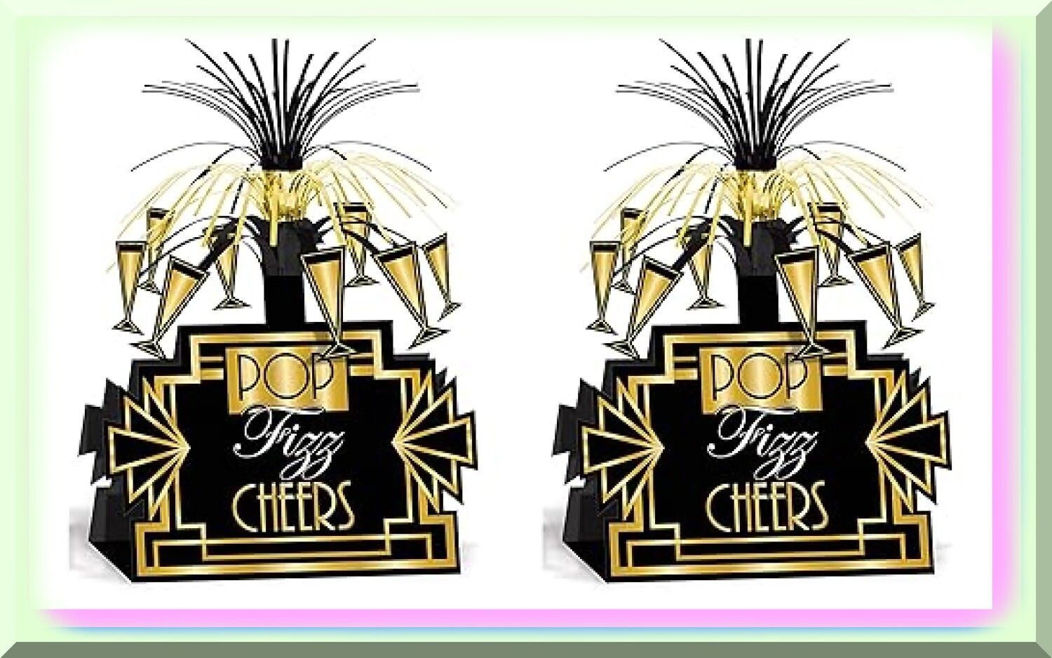 Gatsby Champagne 1920s Table Centerpiece