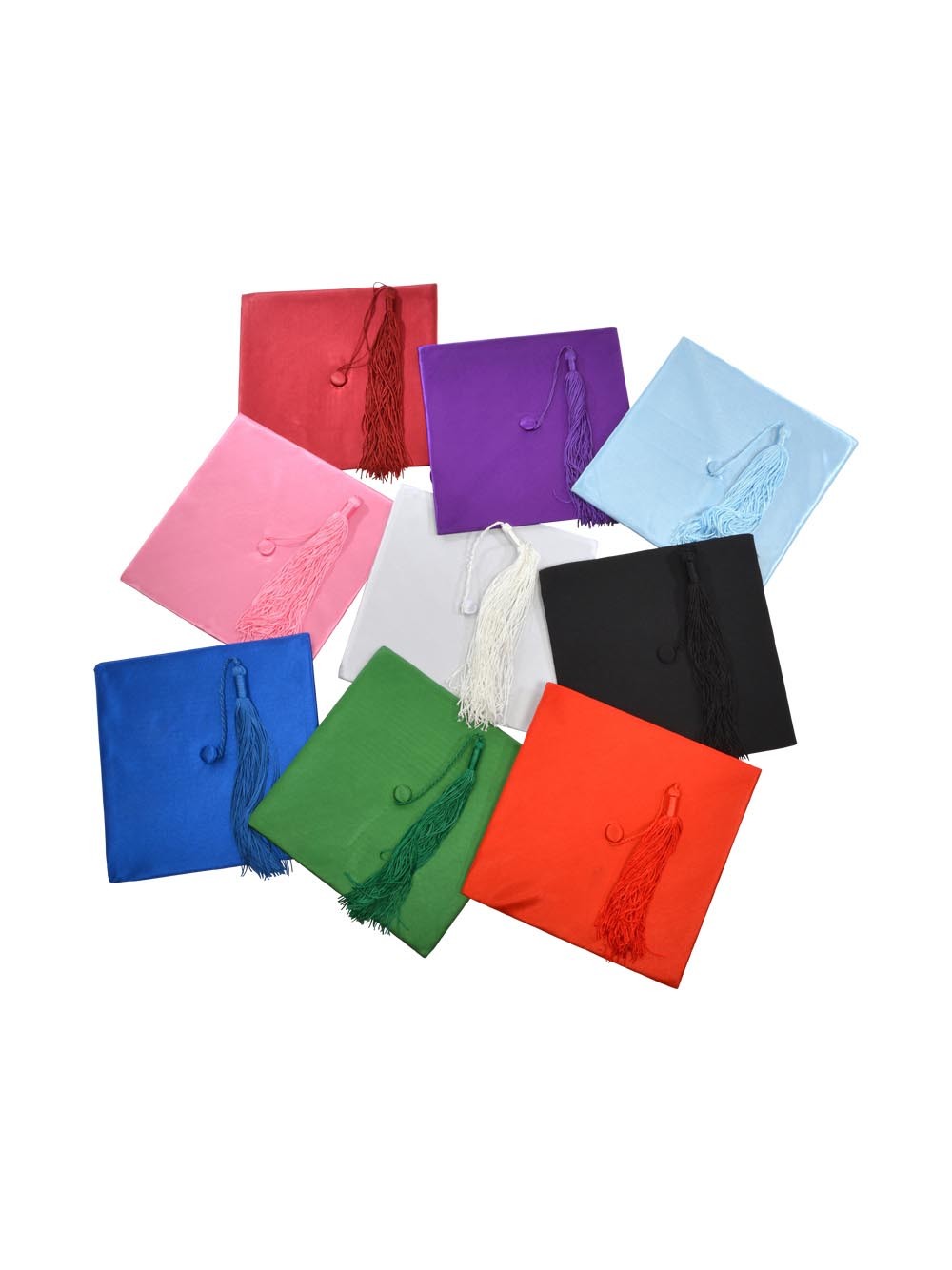10X Childrens Graduation Cap Kids Colour Nursery Mortarboard Hat Age 3 – 8 Year