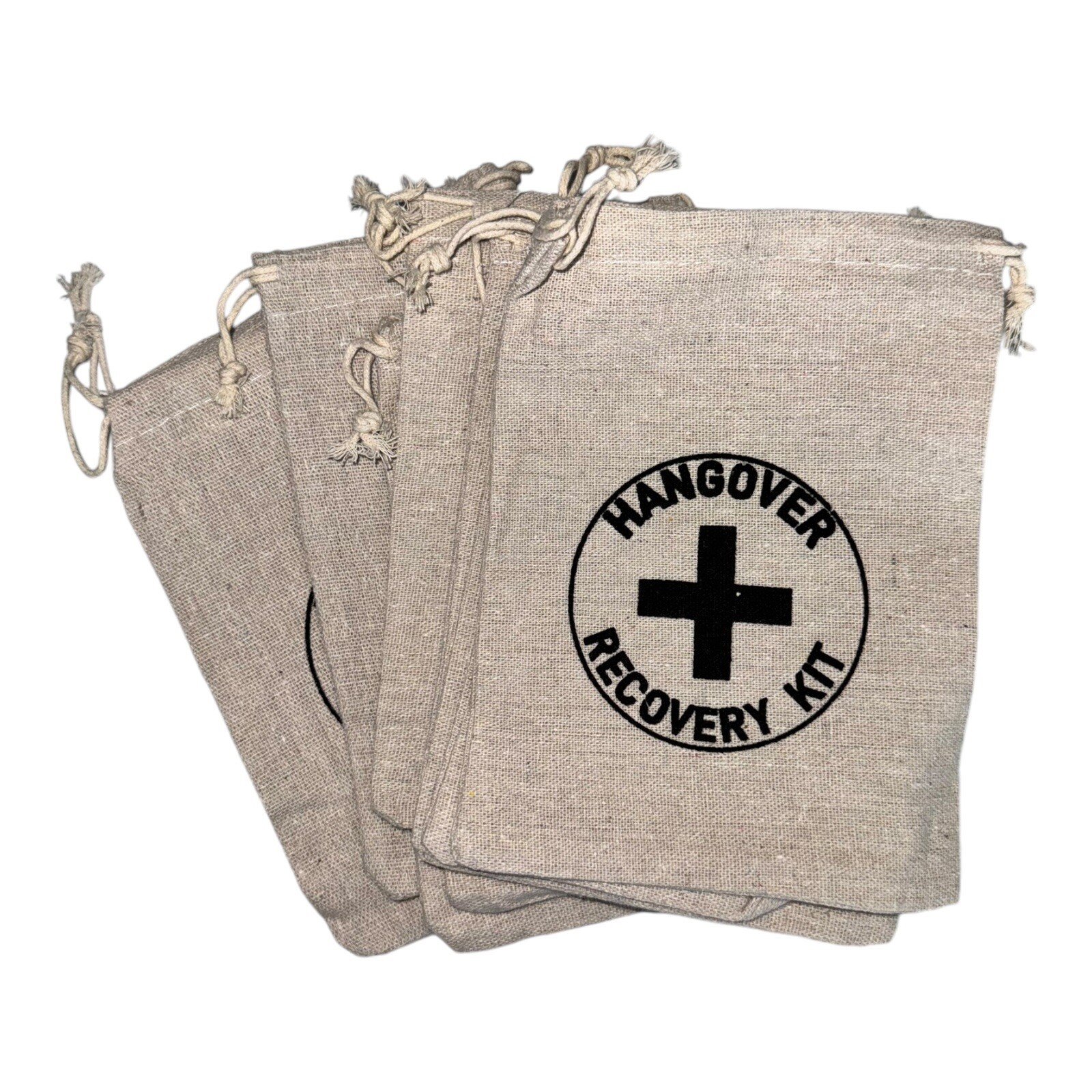 Hangover Recovery Kit Burlap Bags Lot of 11 Wedding Bachelorette Party Favors