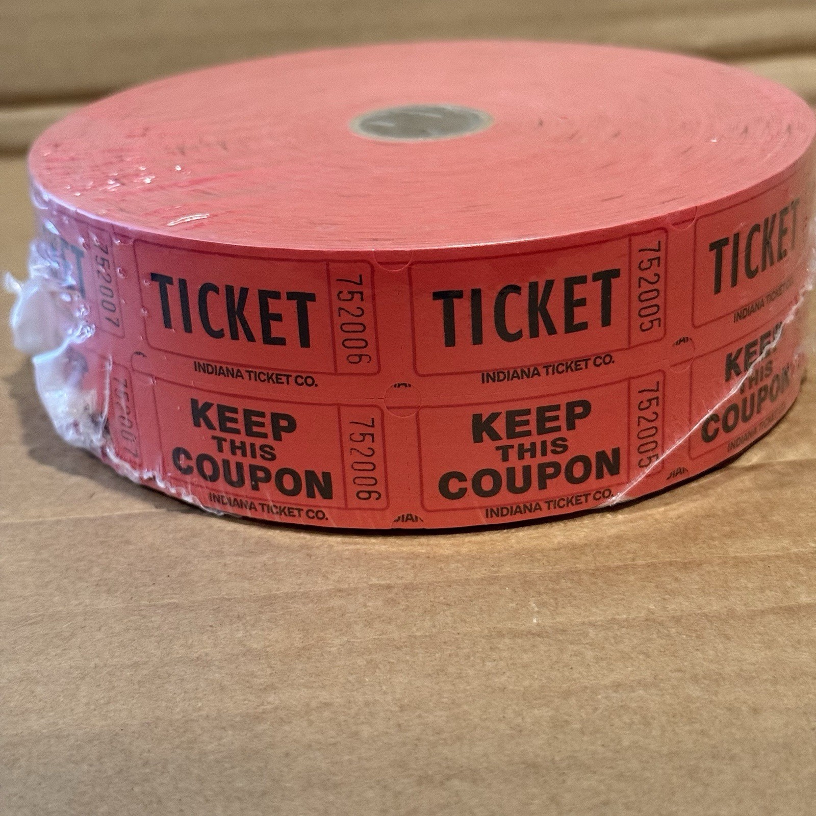 Raffle Tickets Double Roll Events, Carnivals – 2000 Ticket Roll Red