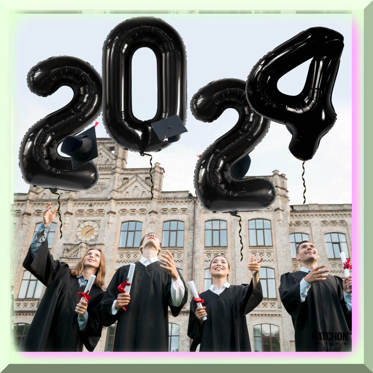 Purple 42-inch Metallic Number Balloons for New Year