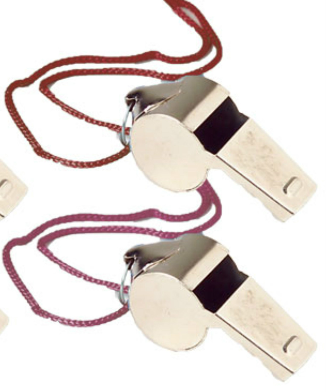 10-Pack Metal Whistle & Lanyard Emergency Survival, Party’s