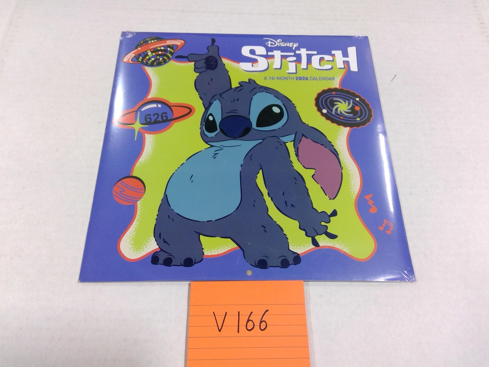 Disney Stitch 2026 Wall Calendar 16-Month DateWorks Kids Cartoon Sealed New