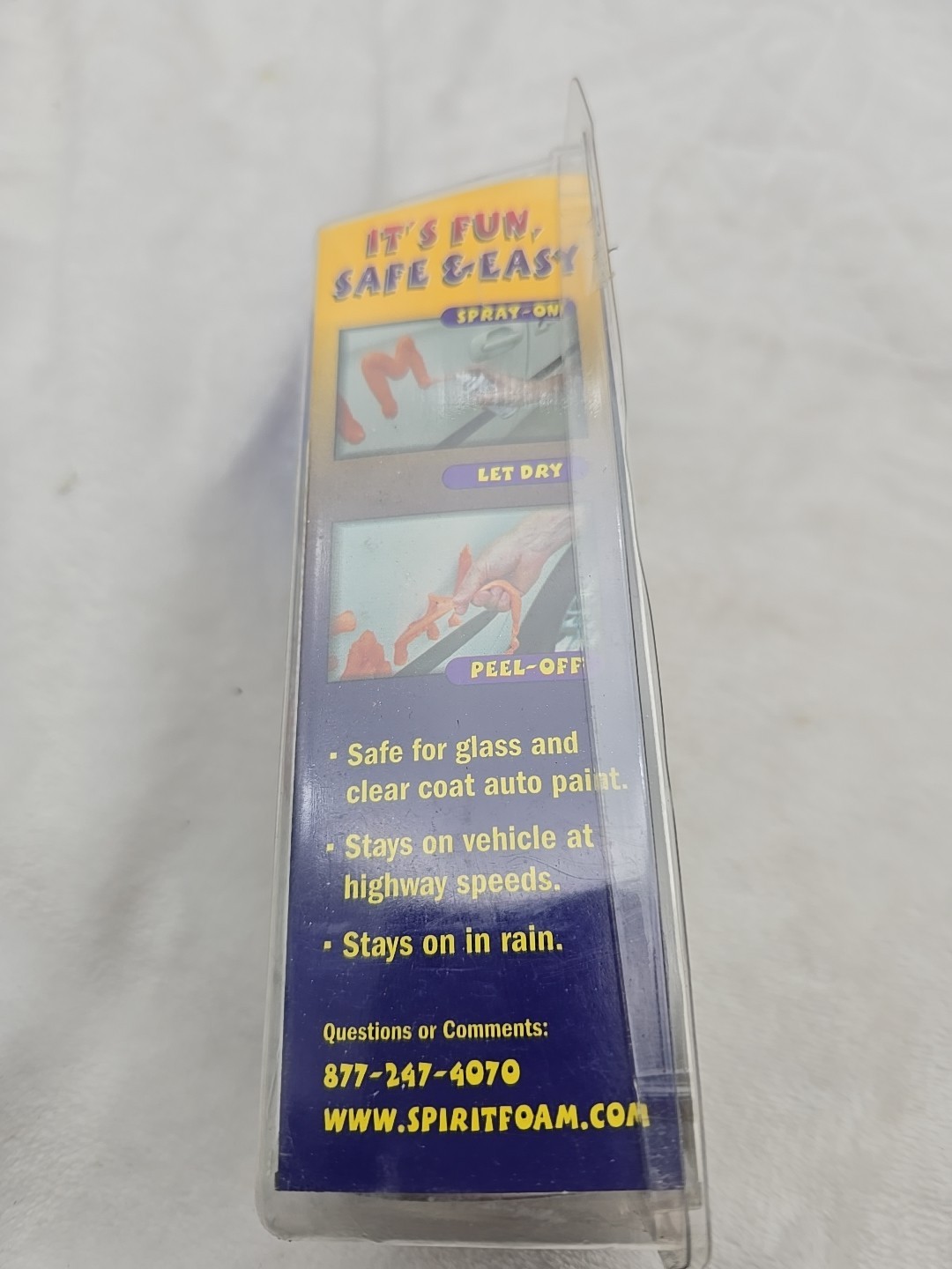 3D FOAM SPRAY BIRTHDAY SPRAY ON Blue PEEL OFF EVENT FOAM SPRAY 5.5 OZ USA MADE