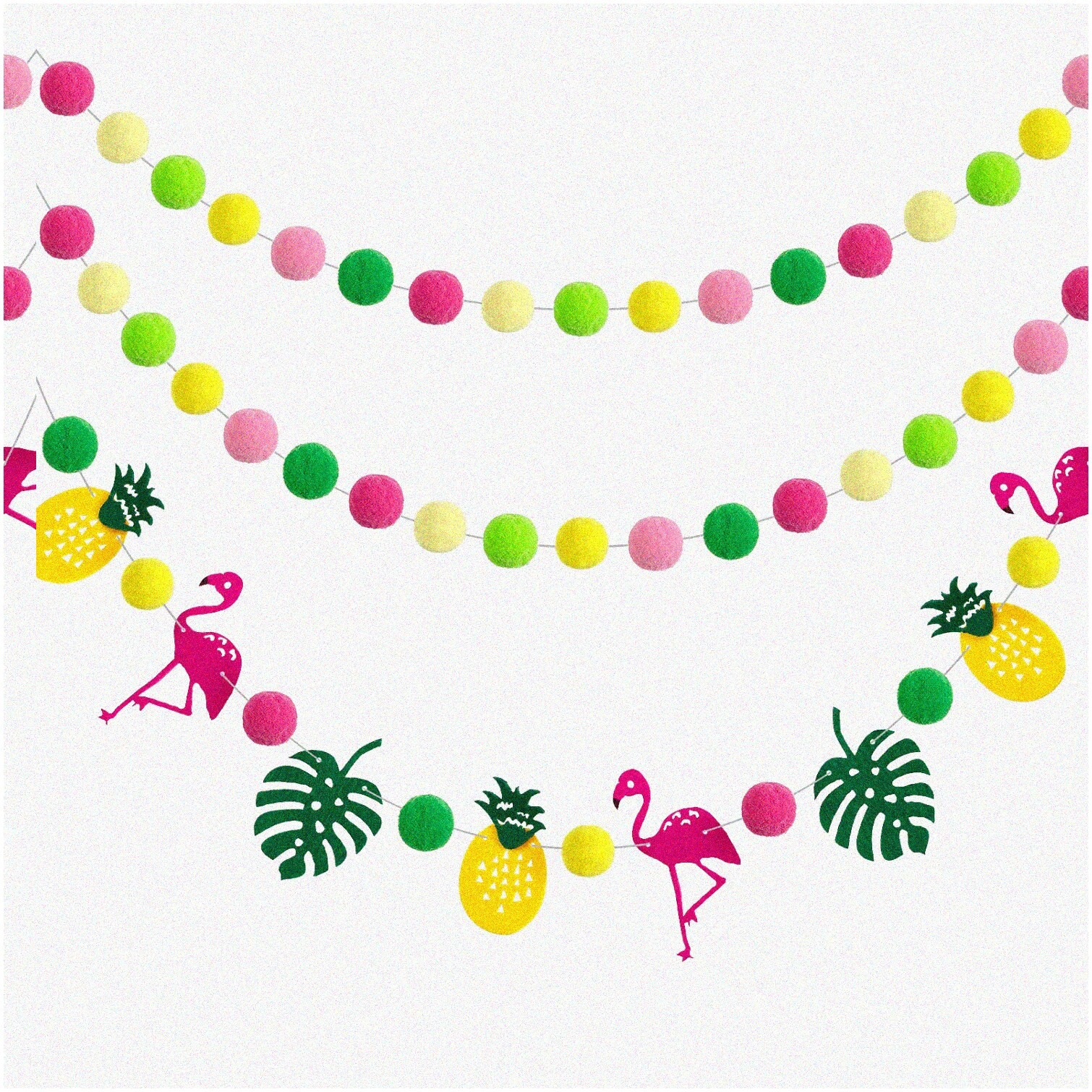 Tropical Party Decorations with Flamingo Pin