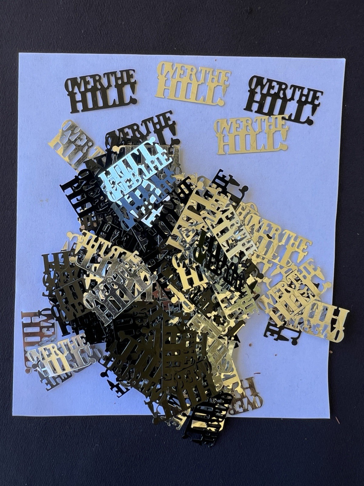 “Over The Hill Rubbers” 1 Years Supply, Contents One & Over The Hill Confetti