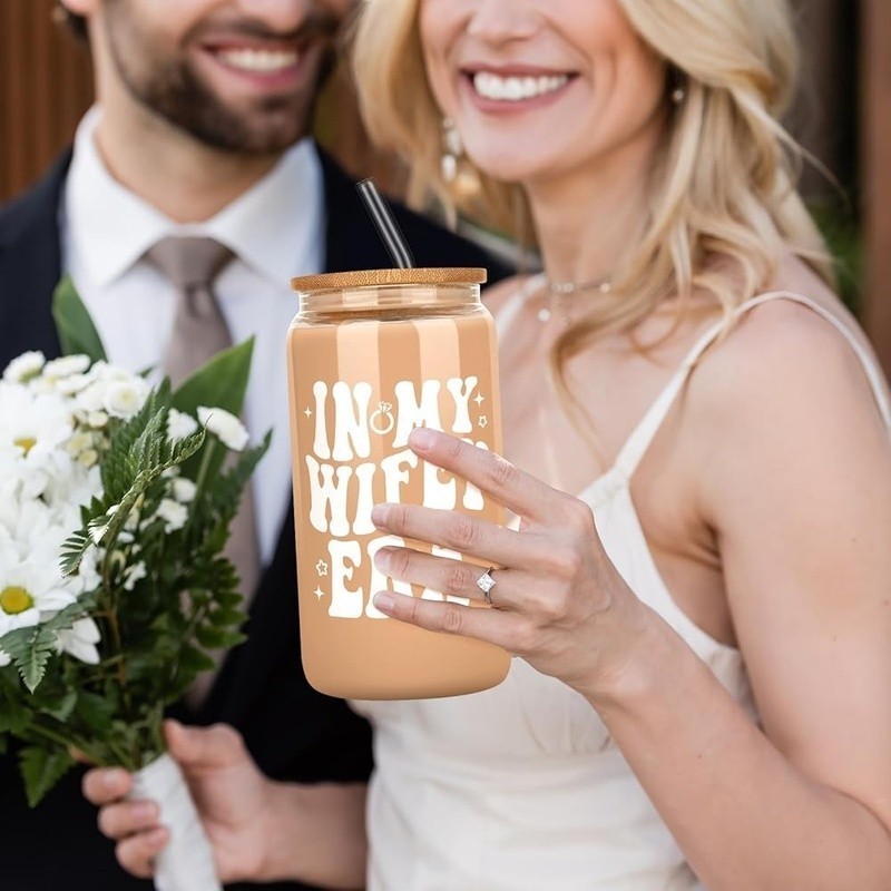 Bridal Shower Gift Iced Coffee Cup In My Wife Era Bachelorette Party Favor New