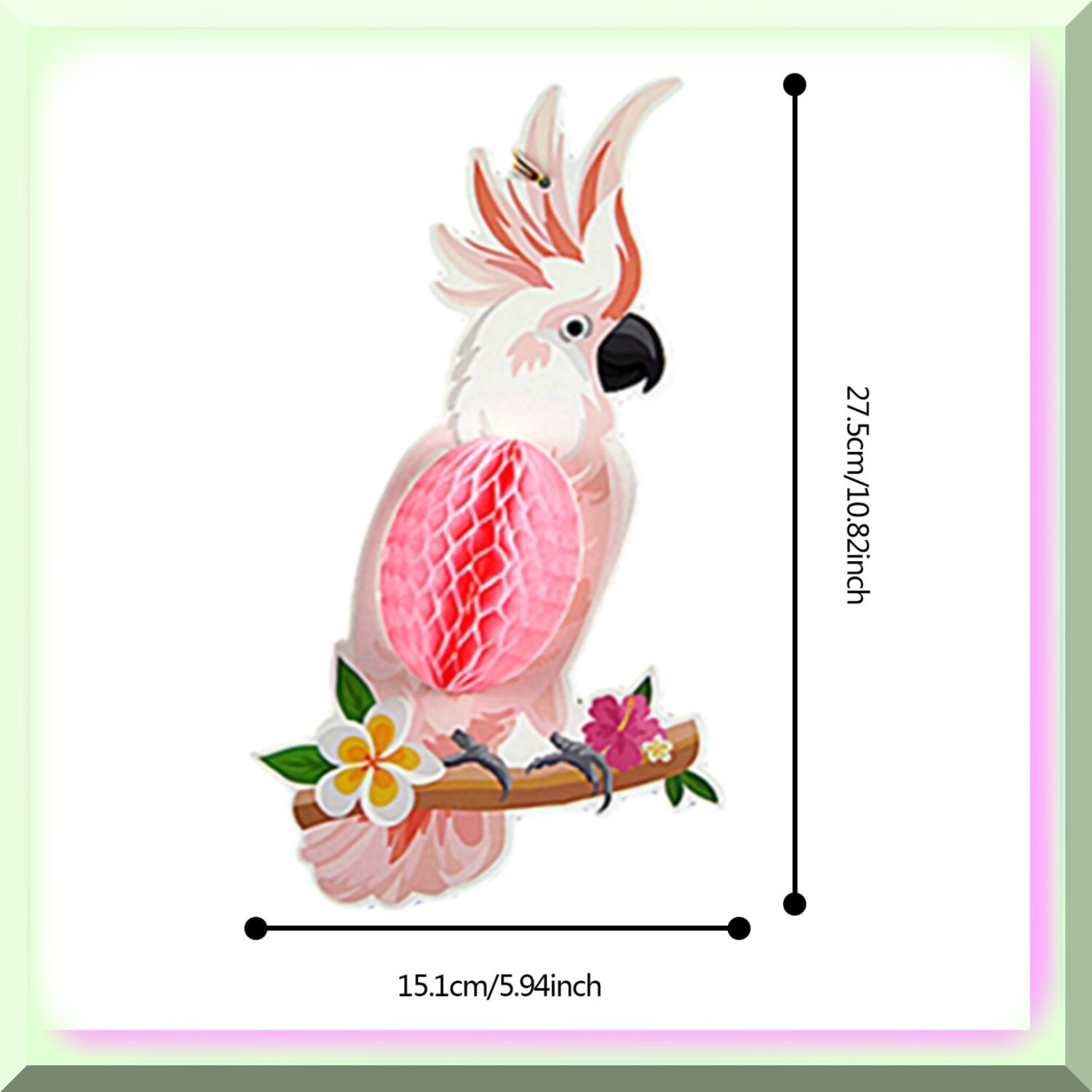 12 Tropical Parrot Paper Decorations