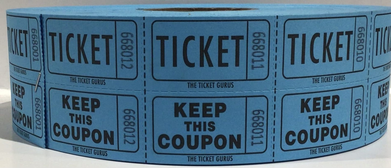 8000 Total 50/50 Raffle Tickets 4 Rolls Of 2000 Double Tickets Red Blue Set