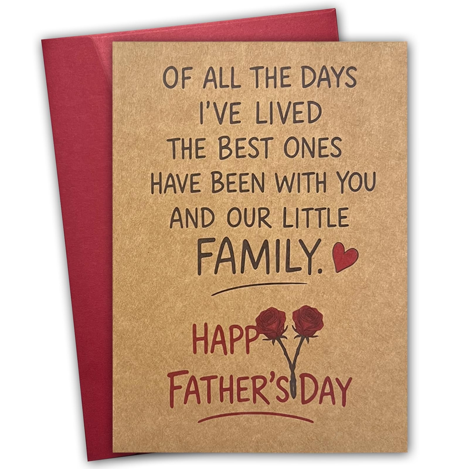 yrrBgo Sweet Fathers Day Card Gifts for Husband Boyfriend,Romantic kraft 108