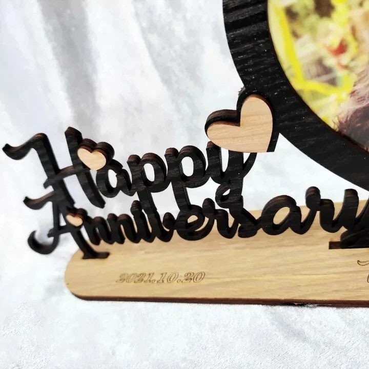 Customized Wooden Gift With Your Photo For Happy anniversary