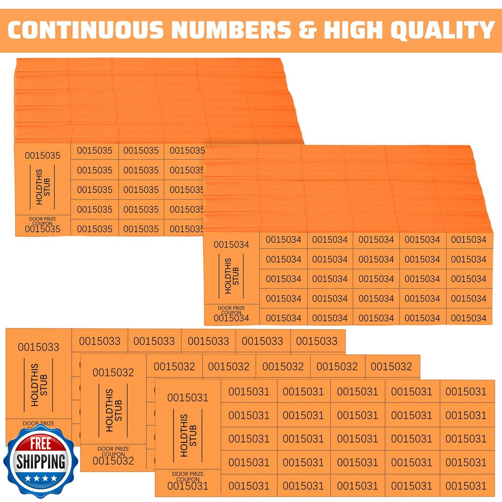 Kosiz 2000 Sheets Raffle Ticket 25 Bid Chinese Auction Tickets Tricky Tray Ba