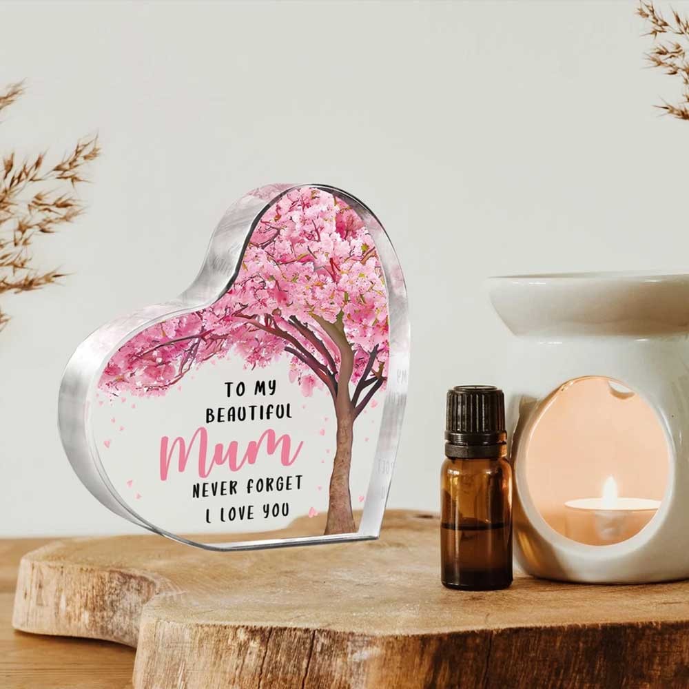 Love Heart Acrylic Decor Gift for Mom Mother’s Day 10X10CM