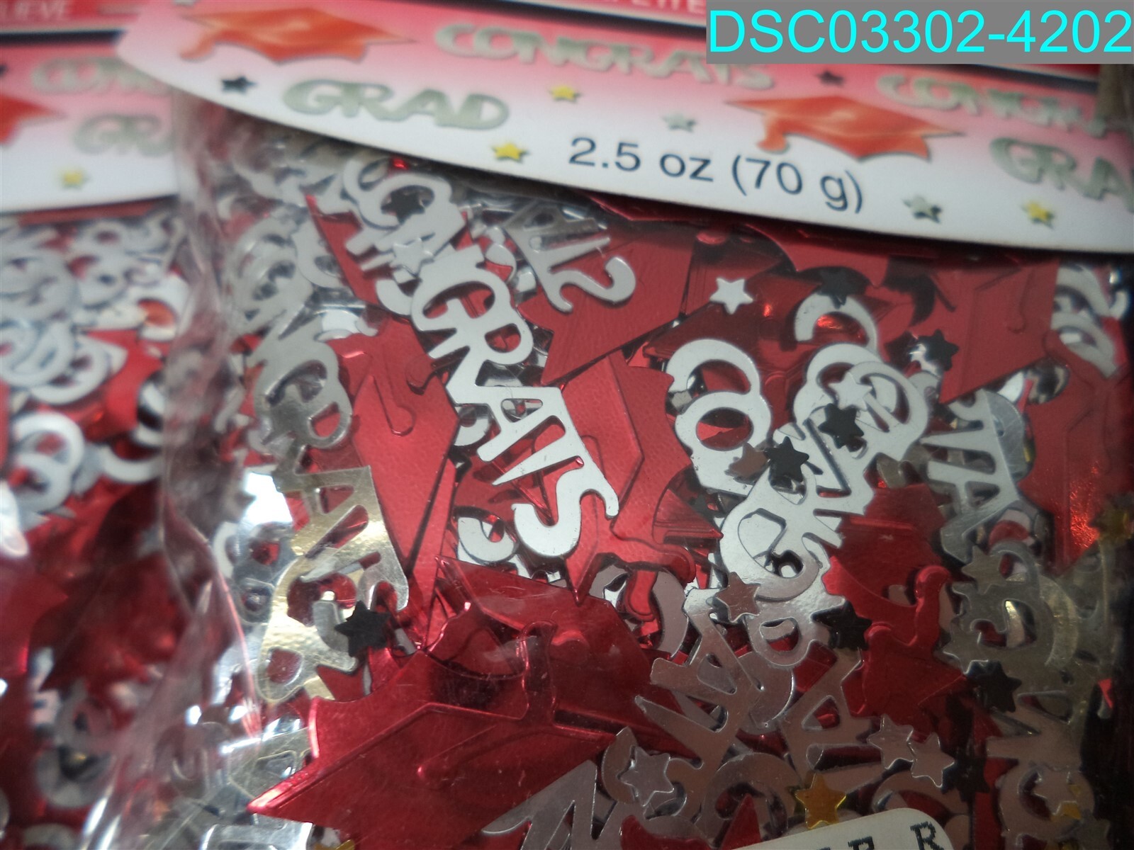 QTY=5: Amscan Apple Red Congrats Grad Confetti 048419747383