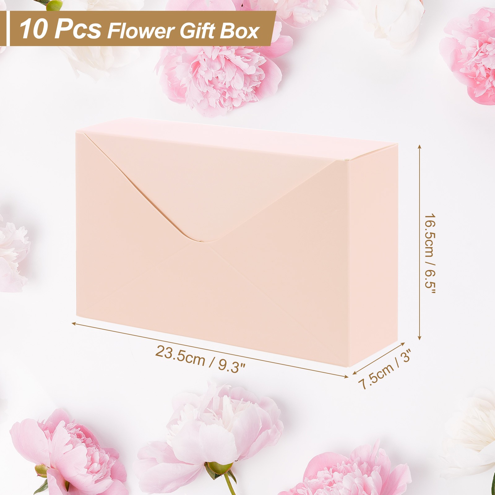 10 x Florist Bouquet Envelope Box Flower Bouquet Package Pink