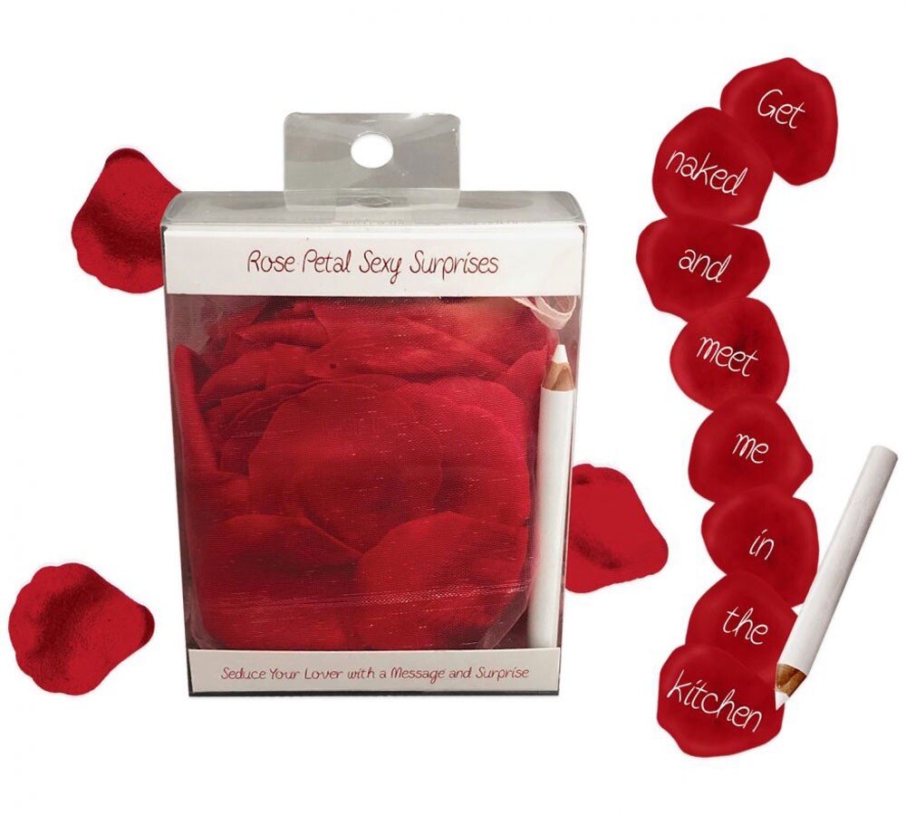 Rose Petal Surprise Write On 100 Red Rose Petals Romantic Anniversary Engagement