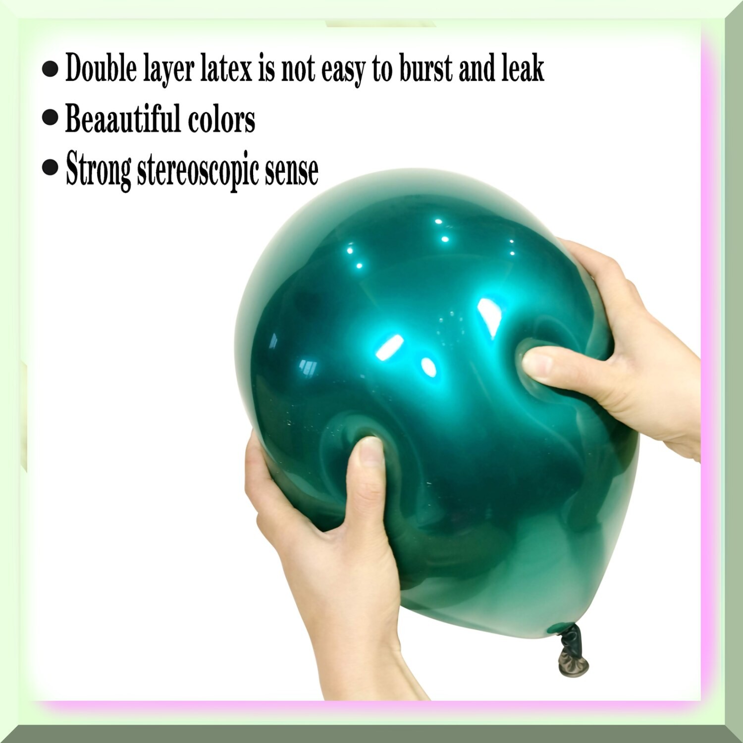 Double-Layer Latex Balloons 50 Pack