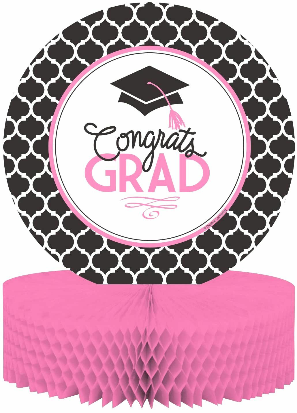 Creative Converting Centerpiece with Honeycomb Base and Glamorous Grad Collectio
