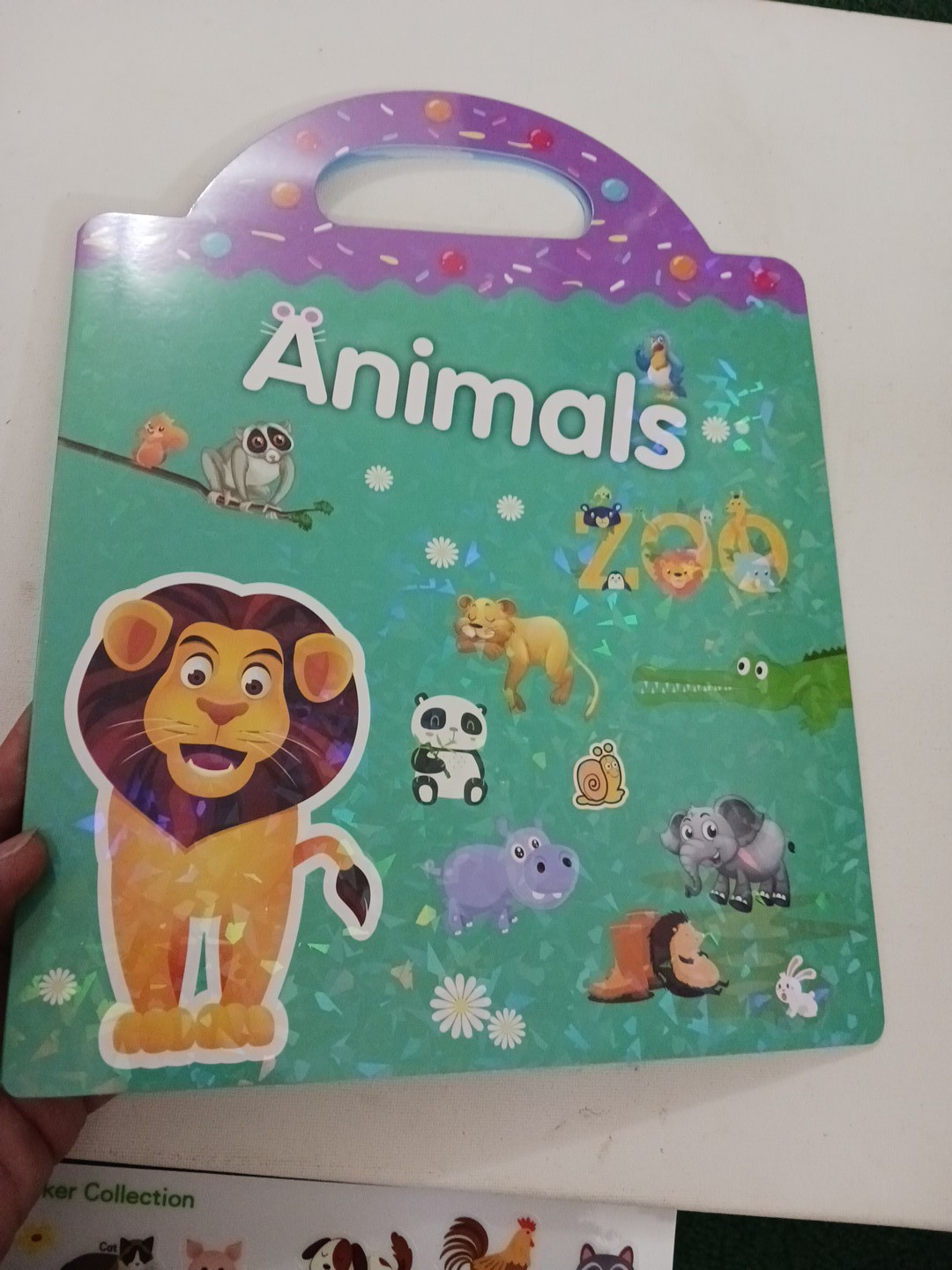 Sticker album books for Kids. re-usable waterproof Animal stickers. lot of 6