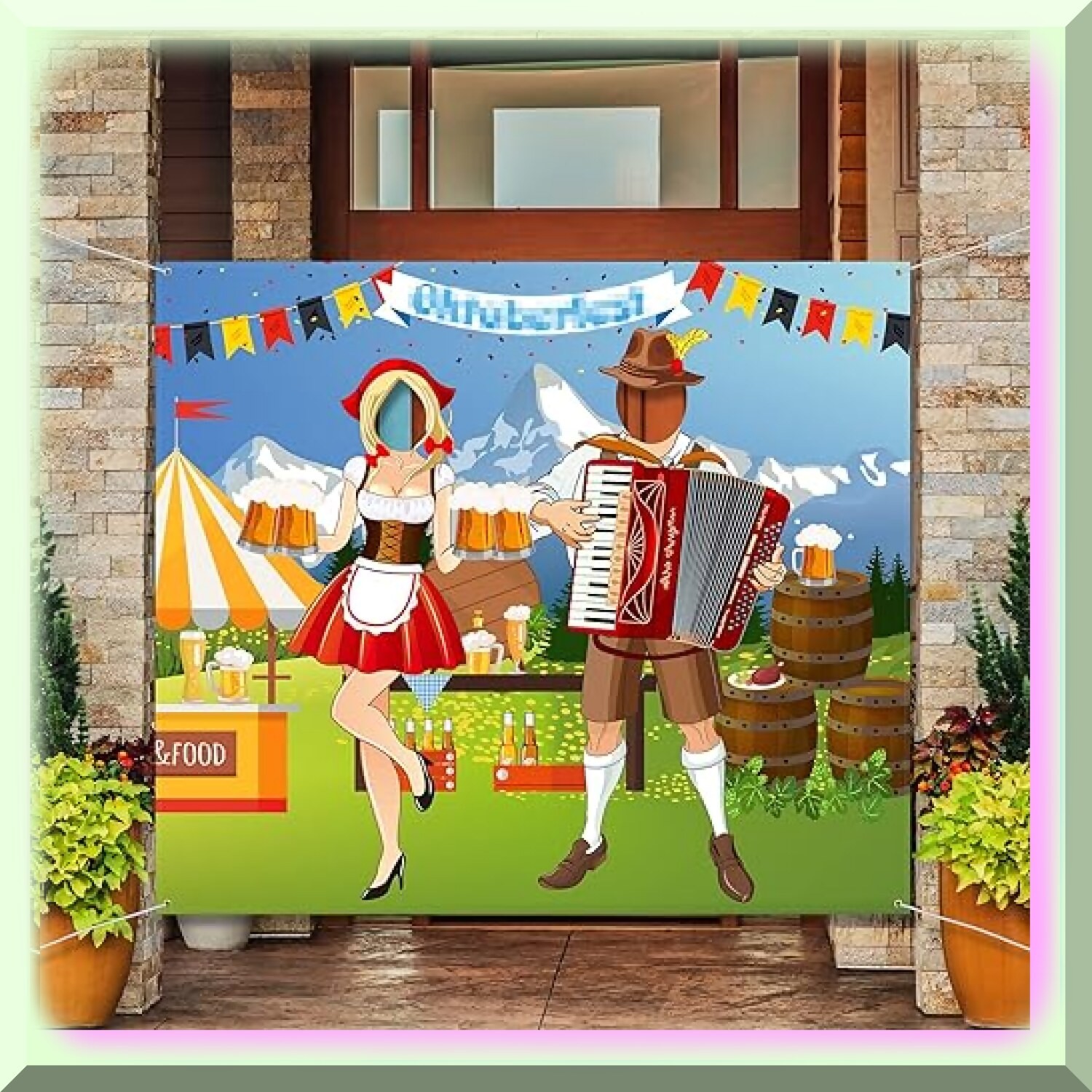 Oktoberfest Fabric Backdrop and Props 150x130cm