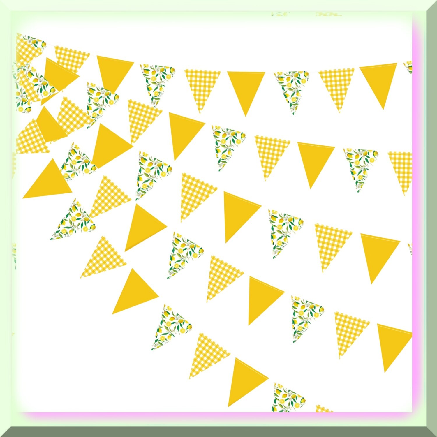 Yellow Floral Celebration Banner 44 ft