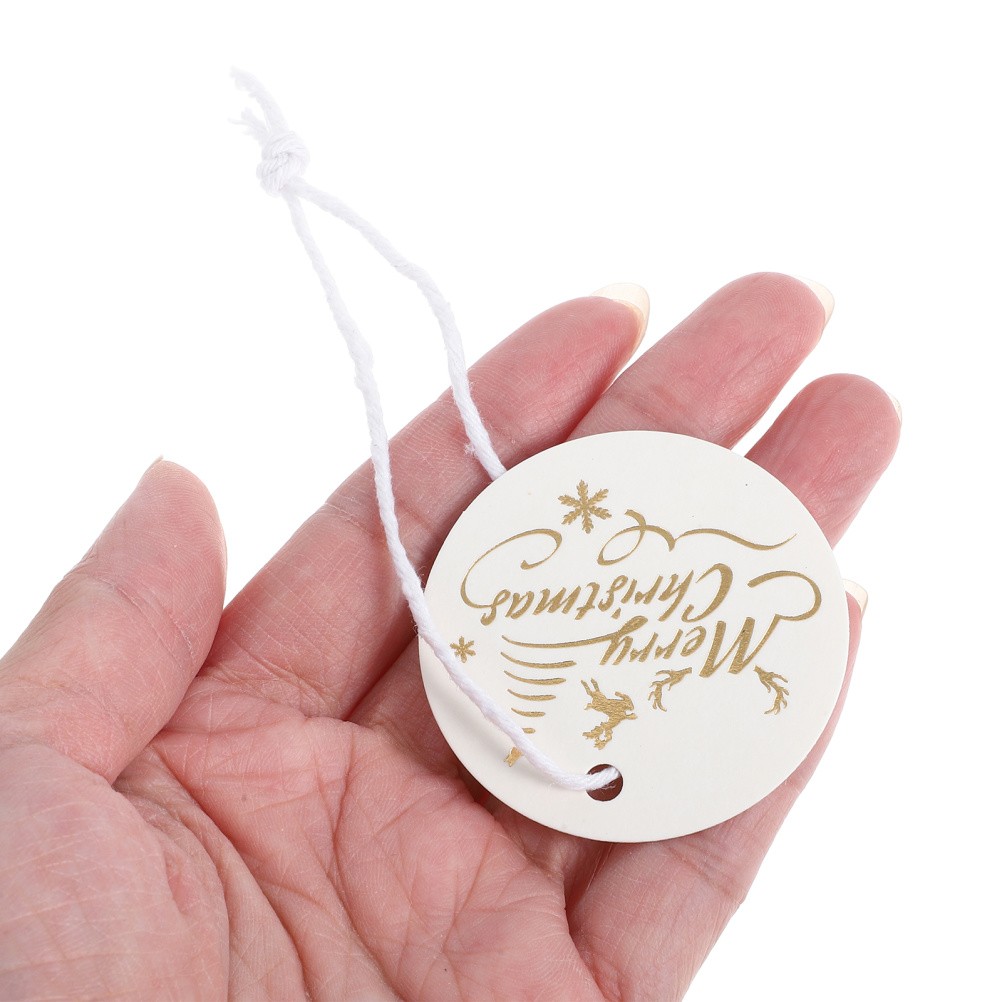 100 Pcs Merry Christmas Paper Tags For Holiday Gift Decoration And Hanging