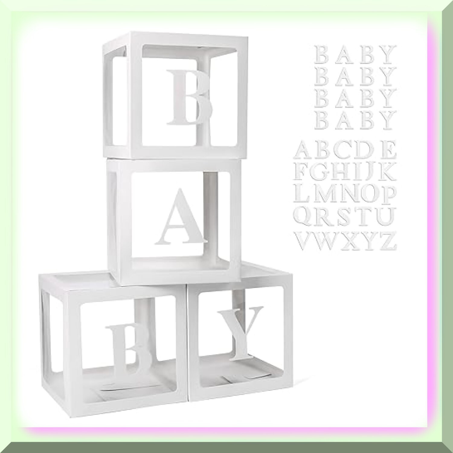 42pc Baby Shower Letter Balloon Box Set