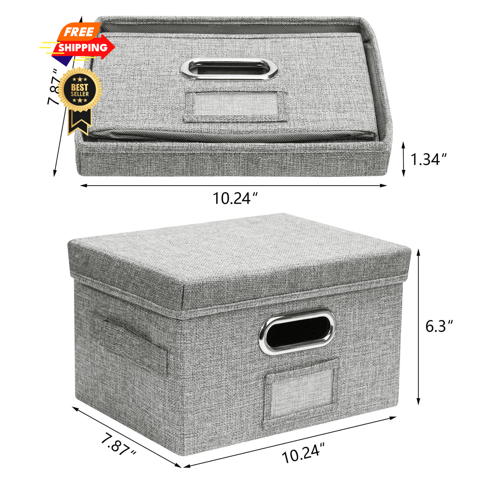 Remowith Greeting Card Organizer and Storage Box with 20 Pcs 1 Pack, Grey