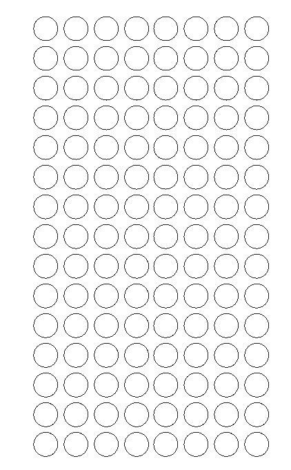 1/4″ Clear Dots Round Vinyl Color Coded Inventory Label 1/4 Inch Dot Stickers