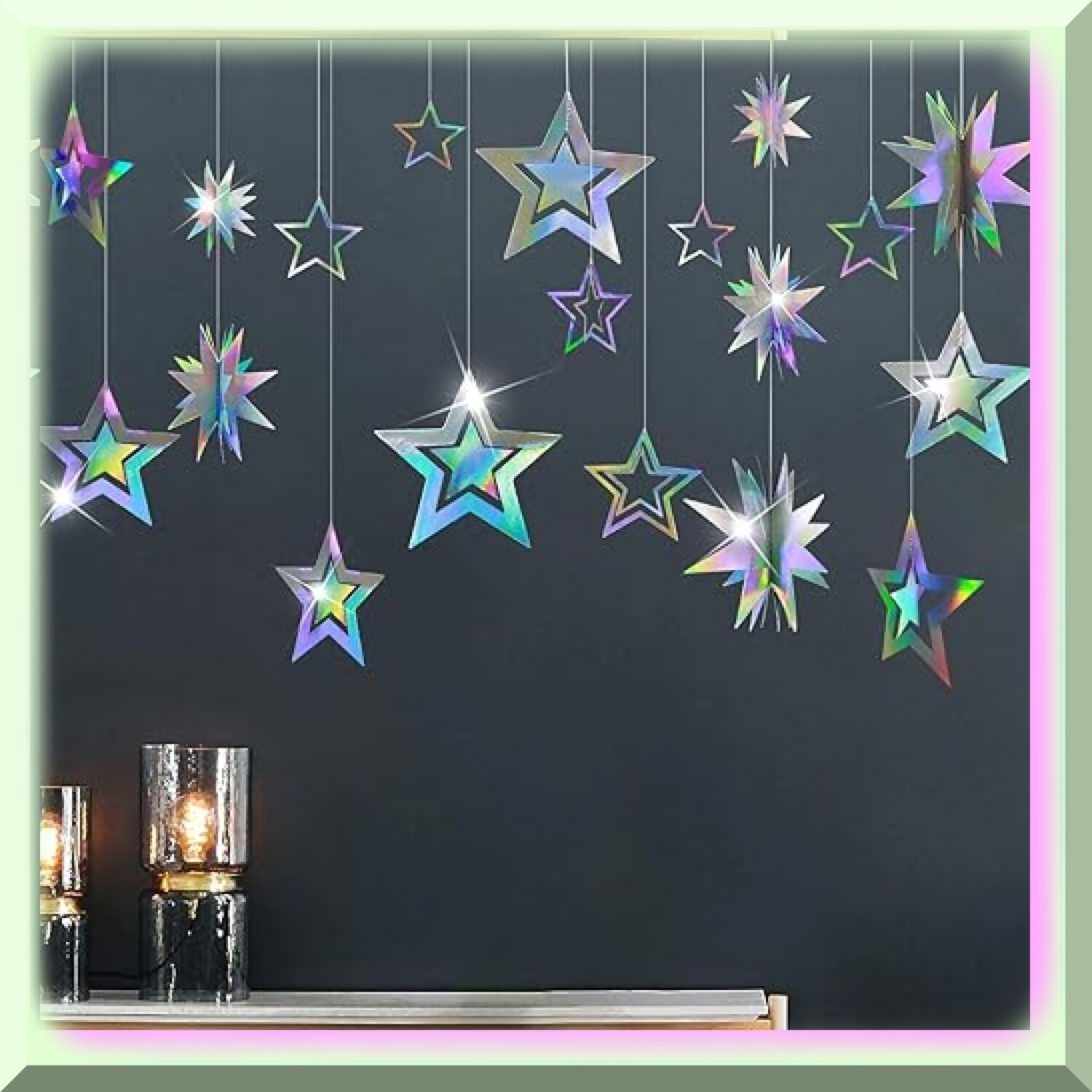 Iridescent Star Party Decorations Set