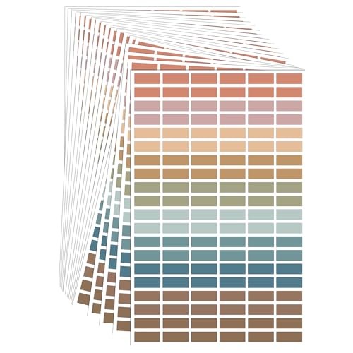 3000 Pieces Colored Label Sticker in 10 Colors,1 x 1 X 2/5 Inch Morandi Color