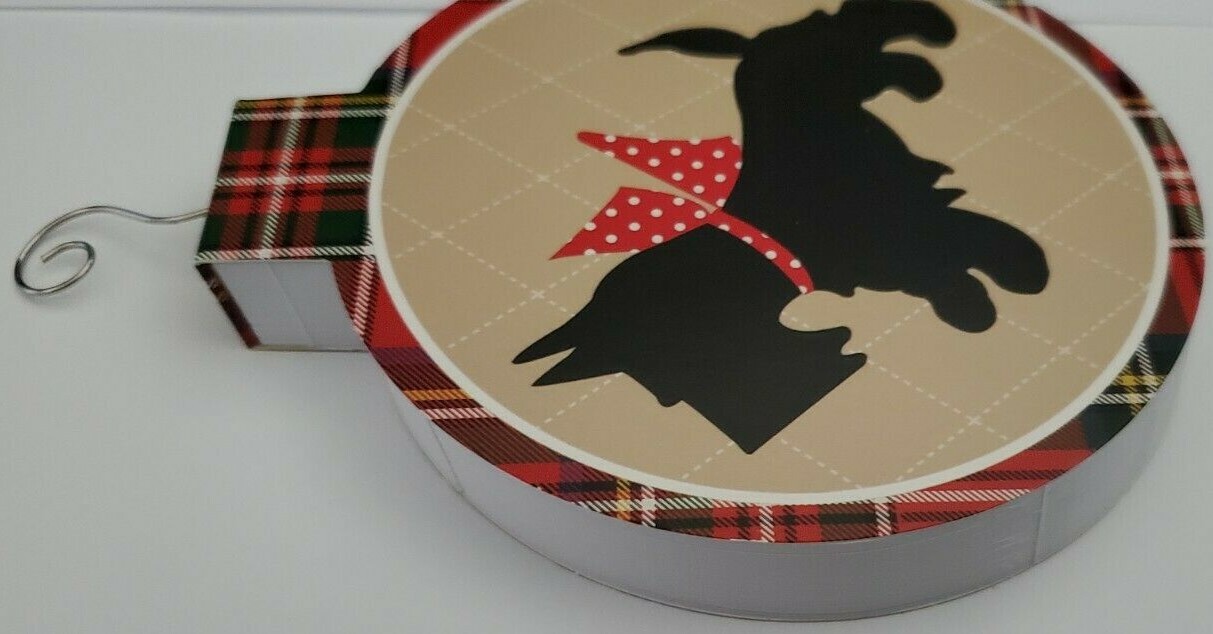 NEW Hallmark – Scottie Dog Tartan Round Memo Pad Block Notes – 150 Sheets