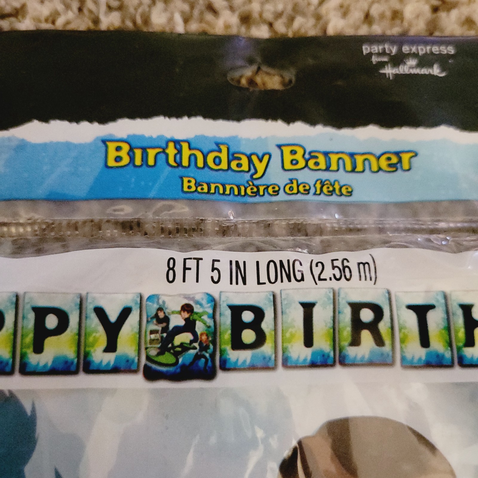 Lot 2 Cartoon Network BEN 10 ALIEN FORCE Happy Birthday Banner 8ft Decorations