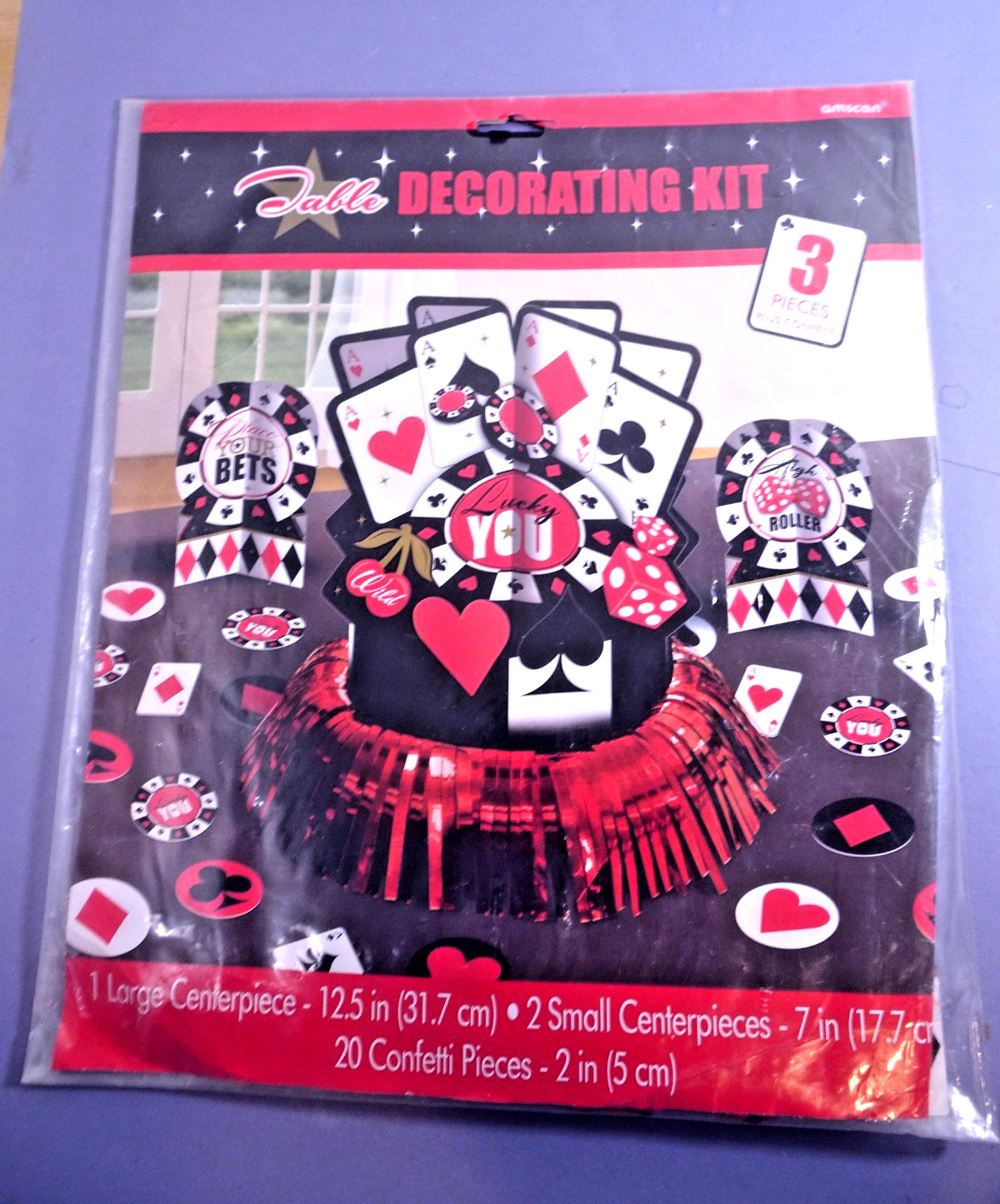 23 pcs Card Game Casino Night Gambling TABLE DECORATING KIT Decoration NEW