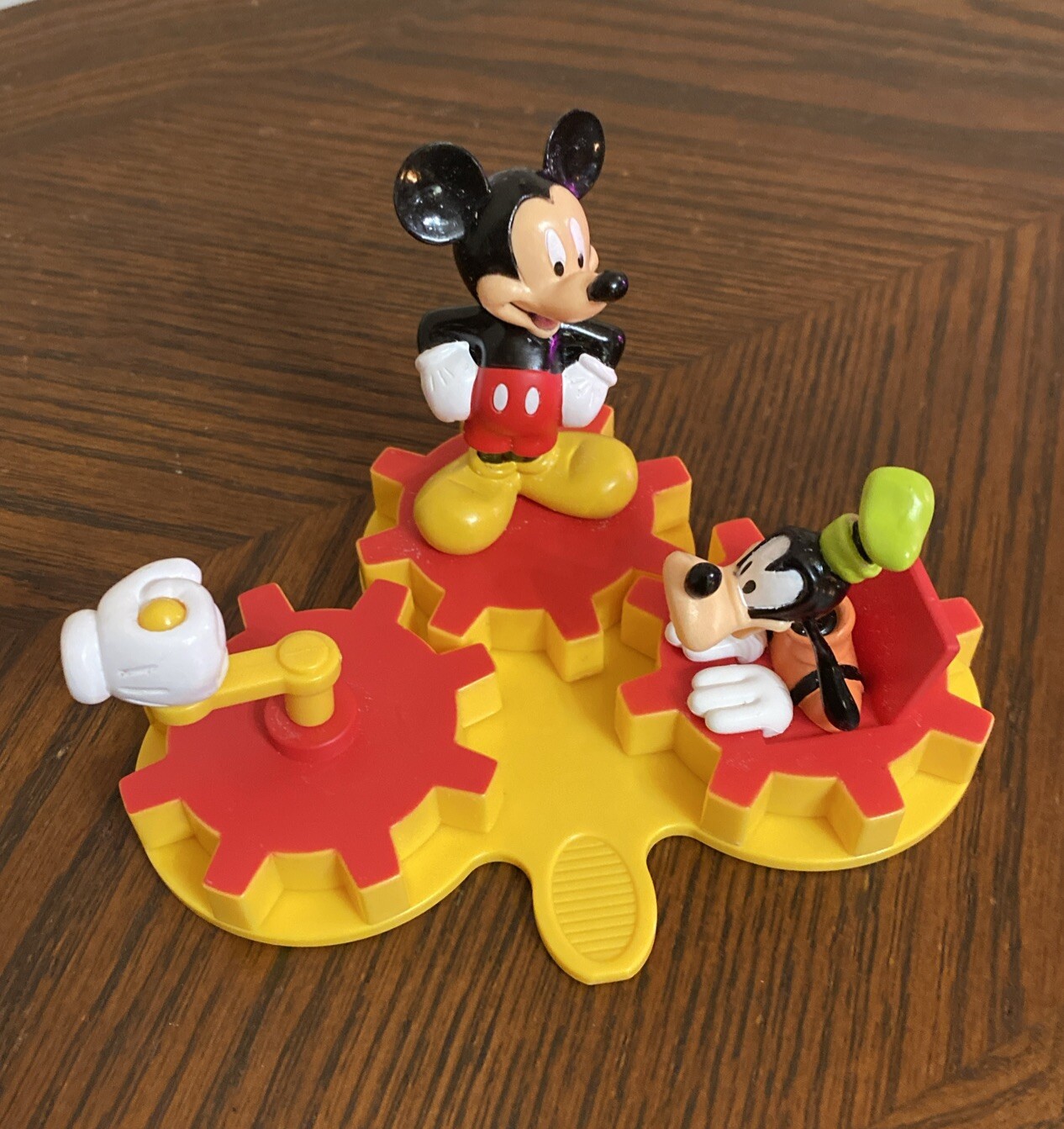 Disney ~ 4 Pc ~ Mickey Mouse and Pluto On Time Gears “Party Time” ~ Cake Topper