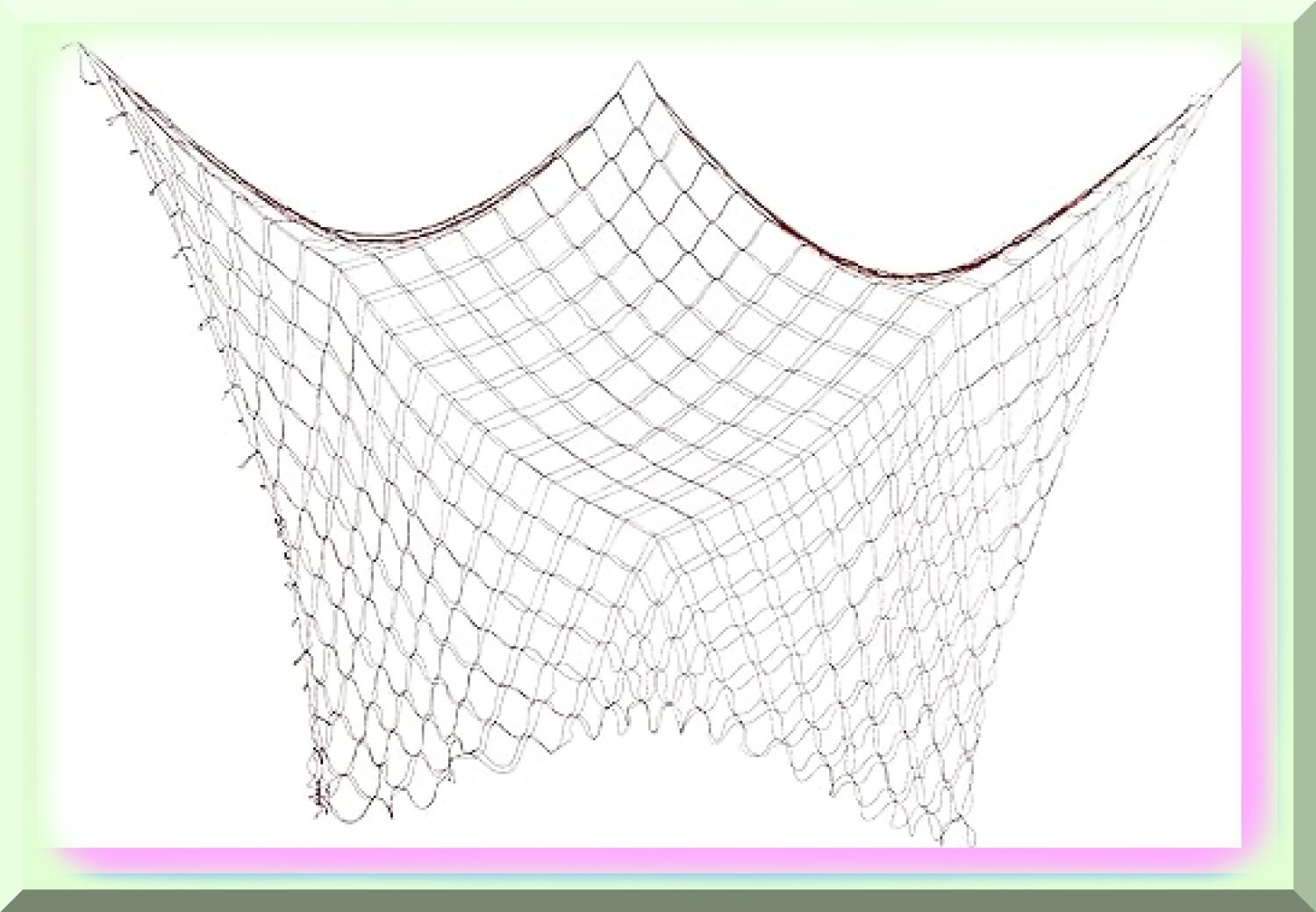 Red Cotton Fish Netting 4×12 Feet for Nautical Decor