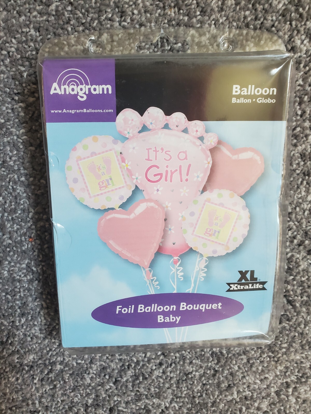 Anagram Its A Girl Foil Balloon Bouquet Baby