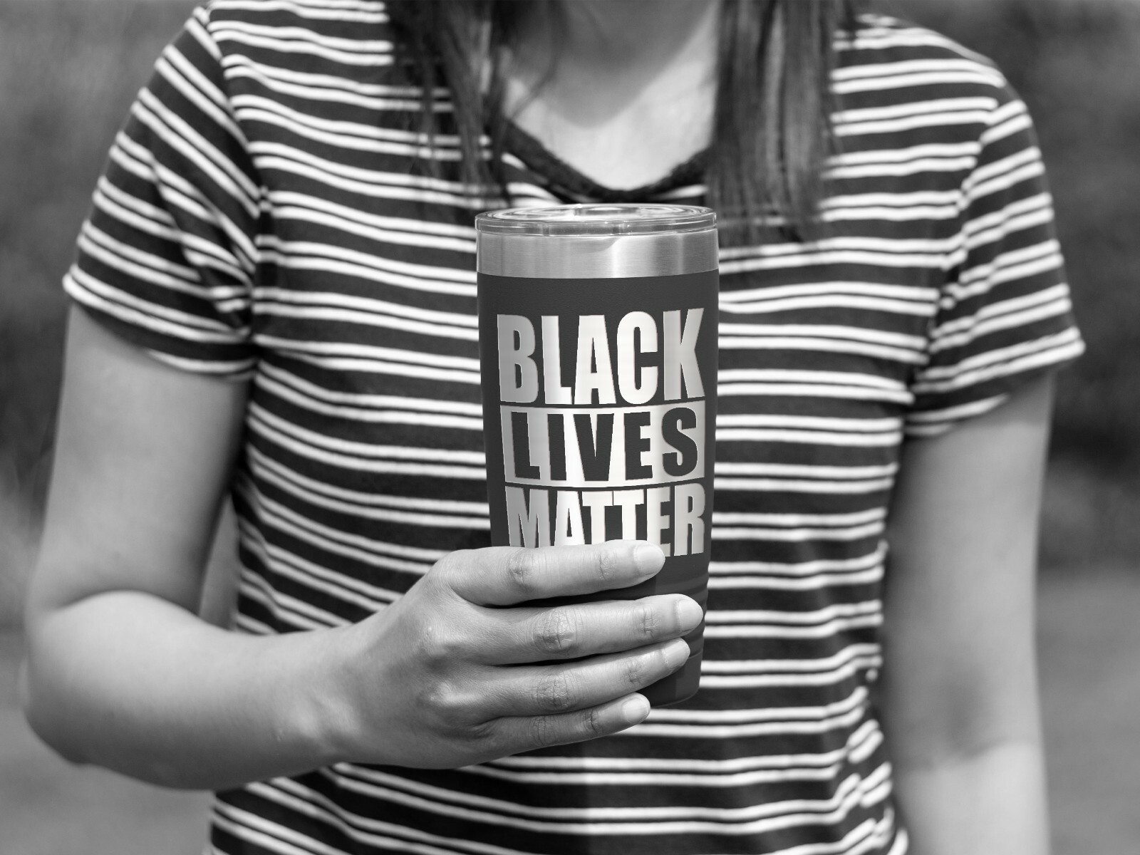 Coffee Tumbler 20 oz. Stainless Steel BLACK LIVES MATTER Travel Tumbler
