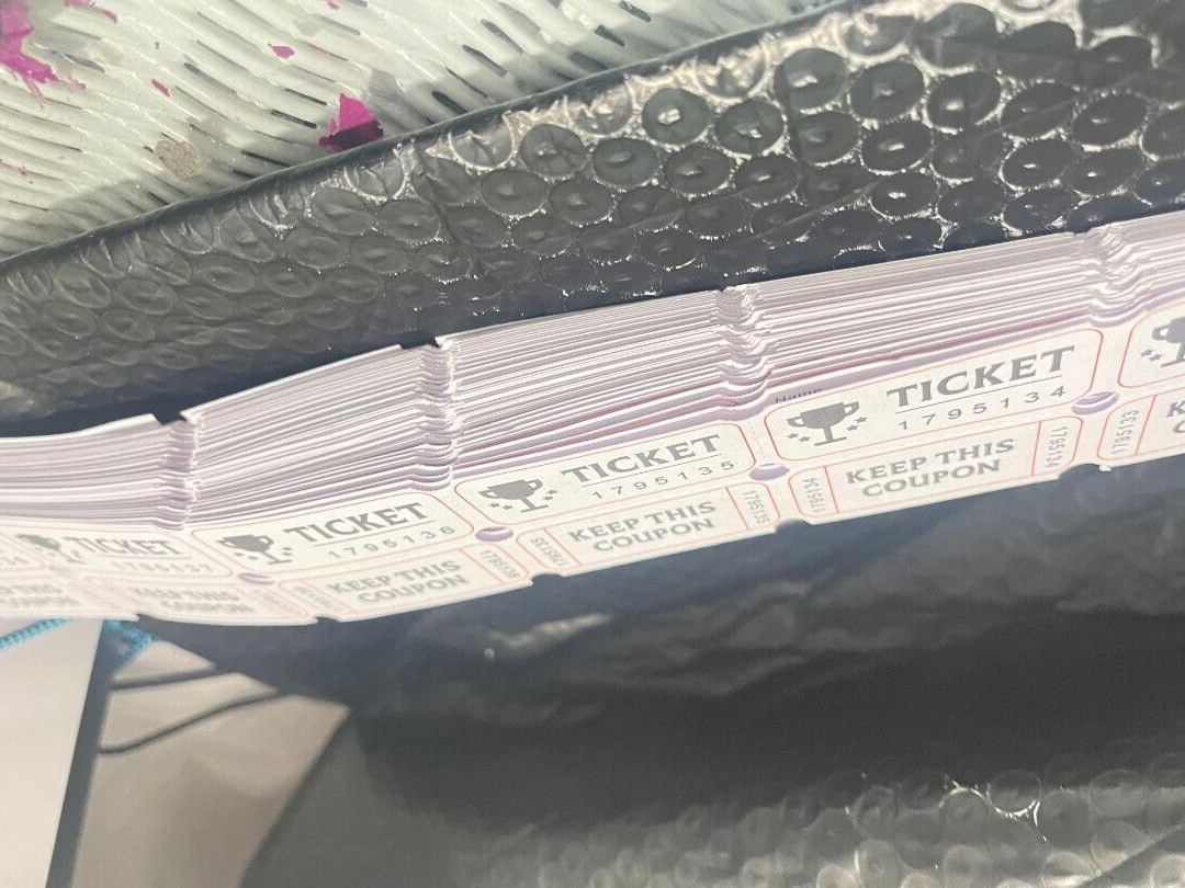 660 Raffle Tickets light gray color. (D8)