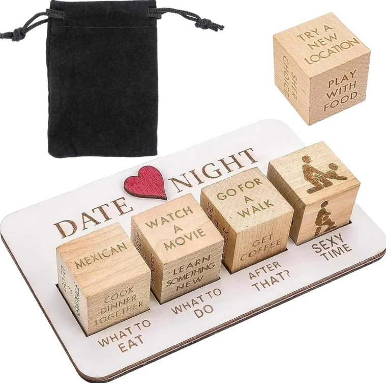 Date Night Dice After Dark Edition Date Night Wooden Dice Game For Couples Fun