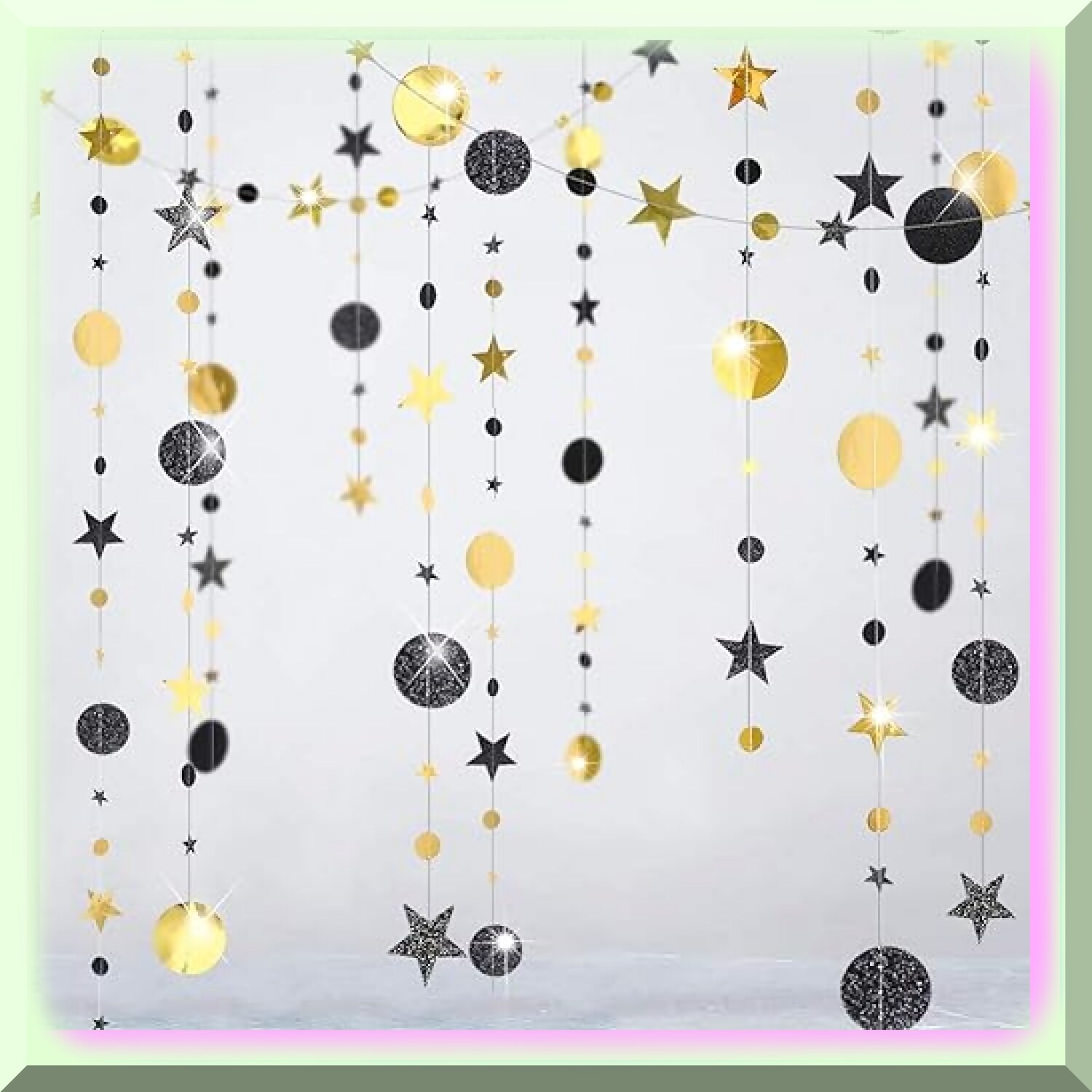 Night Celebration Star and Moon Garland Set